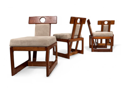 Sergio Rodrigues Cuiaba Dining Set in Hardwood Sergio Rodrigues 1970s Lot 478 479