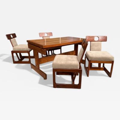 Sergio Rodrigues Cuiaba Dining Set in Hardwood Sergio Rodrigues 1970s Lot 478 479