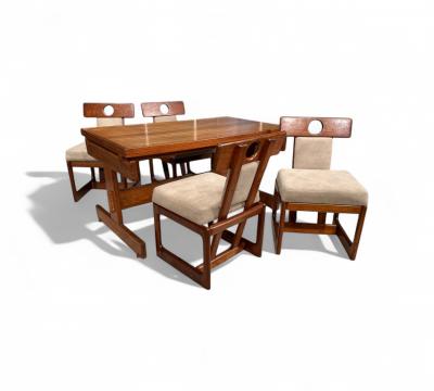 Sergio Rodrigues Cuiaba Dining Set in Hardwood Sergio Rodrigues 1970s Lot 478 479