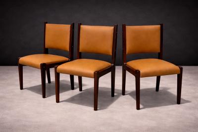 Sergio Rodrigues Dining Chairs in Rosewood Leather Sergio Rodrigues for Bloch 1960s