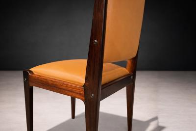 Sergio Rodrigues Dining Chairs in Rosewood Leather Sergio Rodrigues for Bloch 1960s