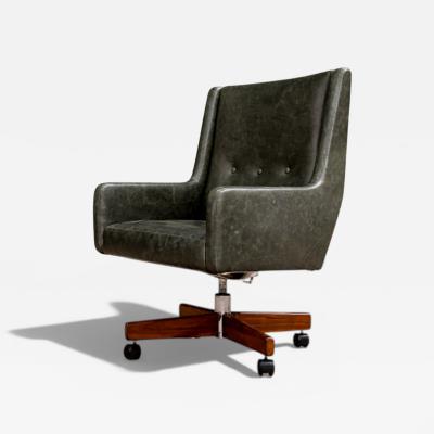 Sergio Rodrigues Holperin Armchair in Green Leather Rosewood Sergio Rodrigues for Oca 1962