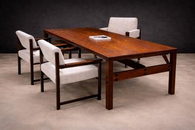 Sergio Rodrigues Jimi Armchair with Wheels in Rosewood Ultra Suede Sergio Rodrigues