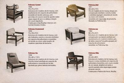 Sergio Rodrigues Jimi Armchair with Wheels in Rosewood Ultra Suede Sergio Rodrigues