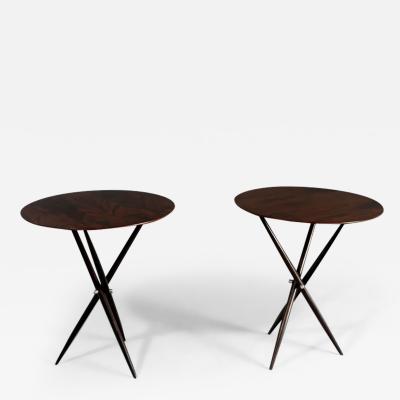 Sergio Rodrigues Mid Century Modern Pair of Janete Side Tables by Sergio Rodrigues Brazil 1950s