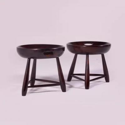Sergio Rodrigues Mid Century Modern Pair of Mocho Stools by Sergio Rodrigues Brazil 1960s