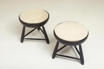 Sergio Rodrigues Mid Century Modern Pair of Mocho Stools by Sergio Rodrigues Brazil 1960s