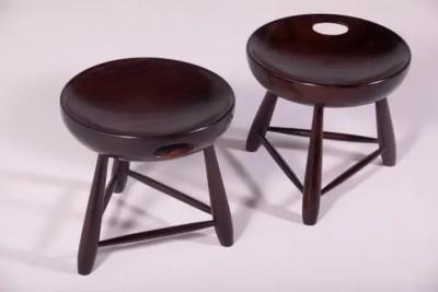 Sergio Rodrigues Mid Century Modern Pair of Mocho Stools by Sergio Rodrigues Brazil 1960s