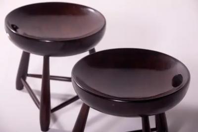 Sergio Rodrigues Mid Century Modern Pair of Mocho Stools by Sergio Rodrigues Brazil 1960s