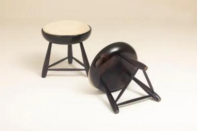 Sergio Rodrigues Mid Century Modern Pair of Mocho Stools by Sergio Rodrigues Brazil 1960s
