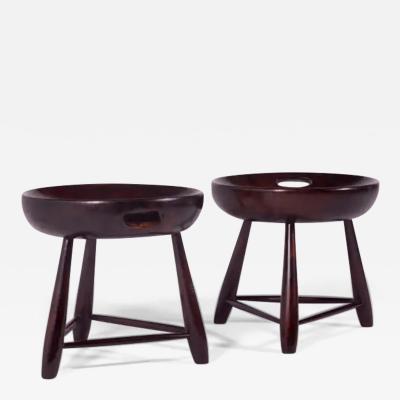 Sergio Rodrigues Mid Century Modern Pair of Mocho Stools by Sergio Rodrigues Brazil 1960s