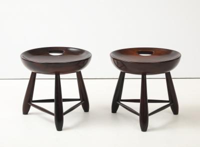 Sergio Rodrigues Mid Century Modern Pair of Mocho Stools by Sergio Rodrigues Brazil 1960s