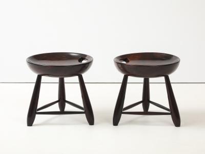 Sergio Rodrigues Mid Century Modern Pair of Mocho Stools by Sergio Rodrigues Brazil 1960s