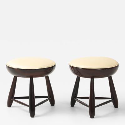 Sergio Rodrigues Mid Century Modern Pair of Mocho Stools by Sergio Rodrigues Brazil 1960s