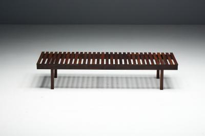 Sergio Rodrigues Mid Century Slatted Bench attributed to Sergio Rodrigues Brazil 1960