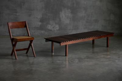 Sergio Rodrigues Mid Century Slatted Bench attributed to Sergio Rodrigues Brazil 1960