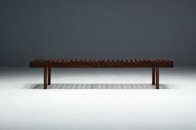 Sergio Rodrigues Mid Century Slatted Bench attributed to Sergio Rodrigues Brazil 1960
