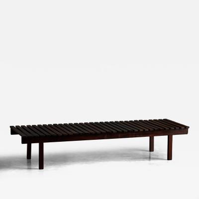 Sergio Rodrigues Mid Century Slatted Bench attributed to Sergio Rodrigues Brazil 1960