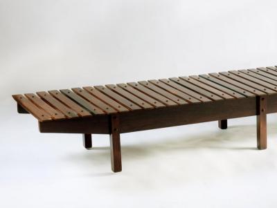 Sergio Rodrigues Mid century modern Mucki Bench by Brazilian designer Sergio Rodrigues