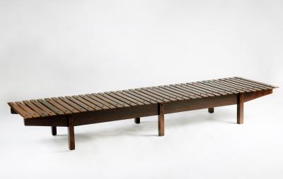 Sergio Rodrigues Mid century modern Mucki Bench by Brazilian designer Sergio Rodrigues
