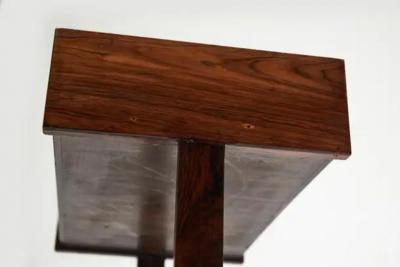 Sergio Rodrigues Midcentury Modern Console in Hardwood Chrome Wheels Sergio Rodrigues Brazil