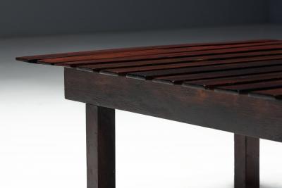 Sergio Rodrigues Modern Slatted Coffee Table in the Style of Sergio Rodrigues Brazil 1960s