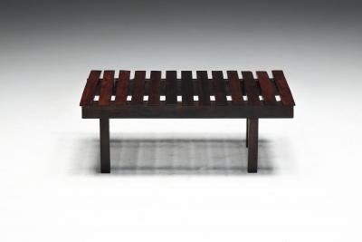 Sergio Rodrigues Modern Slatted Coffee Table in the Style of Sergio Rodrigues Brazil 1960s