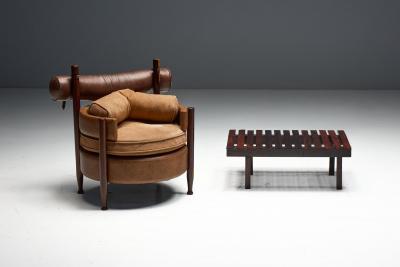 Sergio Rodrigues Modern Slatted Coffee Table in the Style of Sergio Rodrigues Brazil 1960s