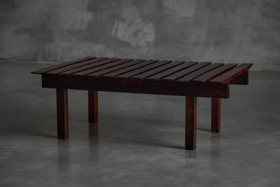 Sergio Rodrigues Modern Slatted Coffee Table in the Style of Sergio Rodrigues Brazil 1960s