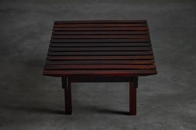 Sergio Rodrigues Modern Slatted Coffee Table in the Style of Sergio Rodrigues Brazil 1960s