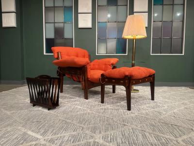 Sergio Rodrigues Moleca Lounge Chair with Stool Sergio Rodrigues 1963 Lot 214 346A