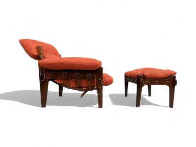 Sergio Rodrigues Moleca Lounge Chair with Stool Sergio Rodrigues 1963 Lot 214 346A