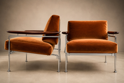 Sergio Rodrigues Pair of Beto Armchairs by Sergio Rodrigues in Brazilian Rosewood