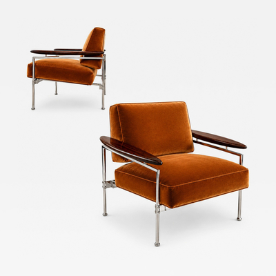 Sergio Rodrigues Pair of Beto Armchairs by Sergio Rodrigues in Brazilian Rosewood