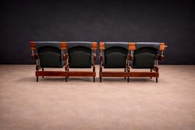 Sergio Rodrigues Pair of Double Longarina Auditorium Chairs Sergio Rodrigues