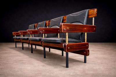 Sergio Rodrigues Pair of Double Longarina Auditorium Chairs Sergio Rodrigues
