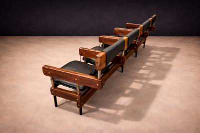 Sergio Rodrigues Pair of Double Longarina Auditorium Chairs Sergio Rodrigues