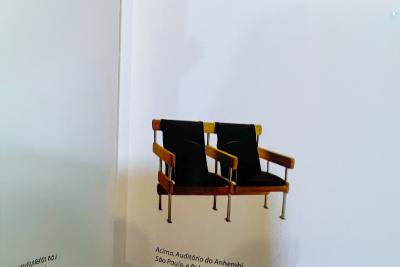 Sergio Rodrigues Pair of Double Longarina Auditorium Chairs Sergio Rodrigues