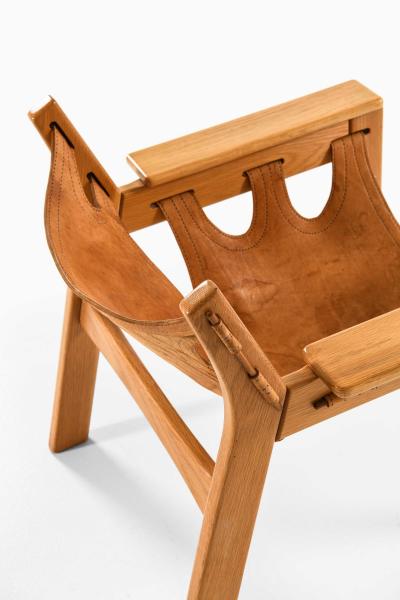 Sergio Rodrigues Pair of Sergio Rodrigues Oak Leather Easy Chairs by OCA 1970s