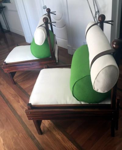 Sergio Rodrigues Pair of Tonico Rosewood Chairs by Sergio Rodrigues