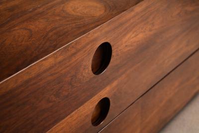 Sergio Rodrigues S rgio Rodrigues Dalmo Chest of Drawers in Rosewood and Chromed Steel Oca