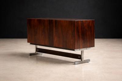 Sergio Rodrigues S rgio Rodrigues Dalmo Chest of Drawers in Rosewood and Chromed Steel Oca