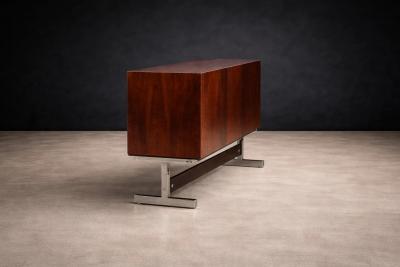 Sergio Rodrigues S rgio Rodrigues Dalmo Chest of Drawers in Rosewood and Chromed Steel Oca