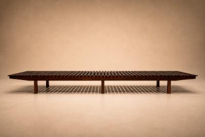 Sergio Rodrigues Sergio Rodrigues Brazilian Modern 1958 Mucki bench in Rosewood