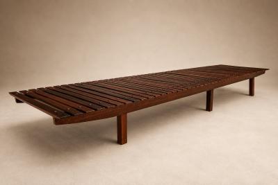 Sergio Rodrigues Sergio Rodrigues Brazilian Modern 1958 Mucki bench in Rosewood
