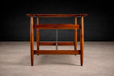 Sergio Rodrigues Sergio Rodrigues Burton Dining Table in Freij Polished Black Stone