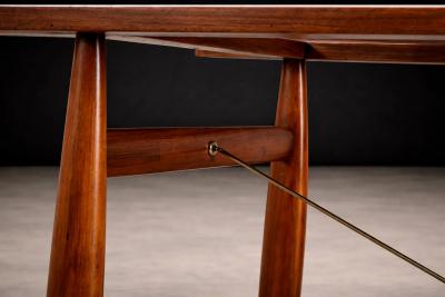 Sergio Rodrigues Sergio Rodrigues Burton Dining Table in Freij Polished Black Stone