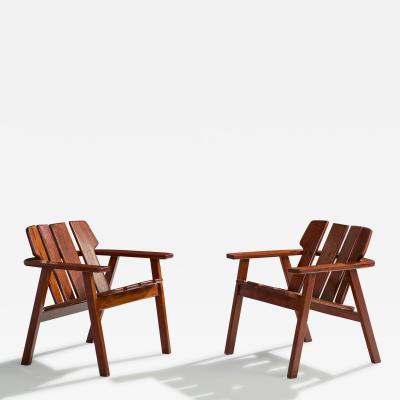 Sergio Rodrigues Sergio Rodrigues Lounge Chairs in Wood Brazil 1978