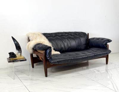 Sergio Rodrigues Sergio Rodrigues Mole Sheriff Sofa Rosewood Leather 1960s