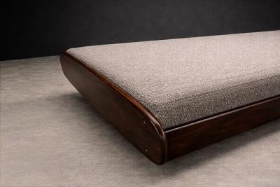 Sergio Rodrigues Sergio Rodrigues Rosewood Daybed in Taupe Boucle Brazil 1960s